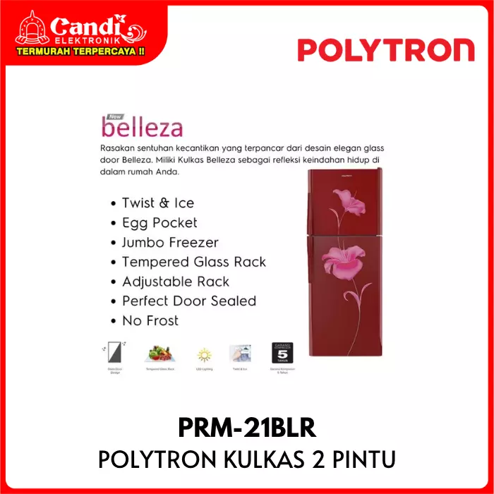 KULKAS 2 PINTU POLYTRON